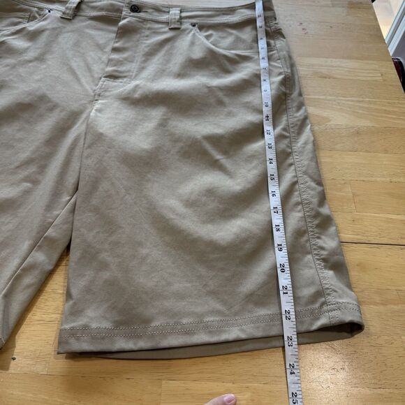 Prana Brion Short II Mens 38 Beige Standard Fit 11” Casual Everyday Stretchy EUC - Picture 8 of 12